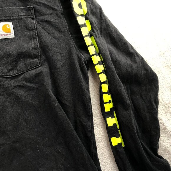 2 Carhartt Mens Work T-Shirt Large Lot Of Two Long-Sleeve Casual Logo Pocket Tee - Picture 12 of 16